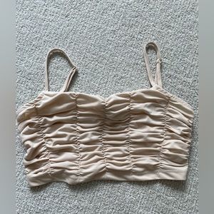 Princess Polly beige crop top